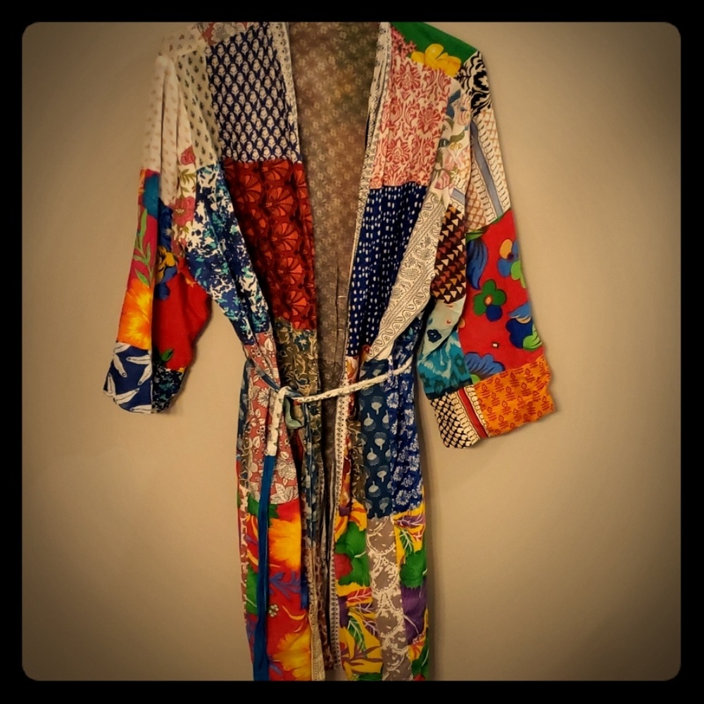 Patchwork batik robe